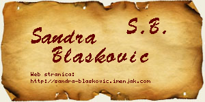 Sandra Blašković vizit kartica